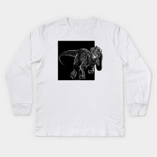 Jurassic world fan art,  indominus rex Kids Long Sleeve T-Shirt